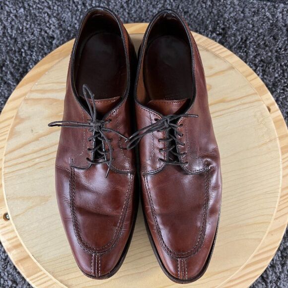 Allen Edmonds LaSalle Derby Mens 10.5 Leather Brown Split Toe Oxford Dress Shoe - Picture 7 of 12